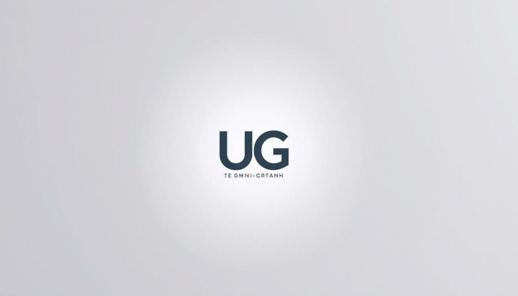 A detailed, well-lit image of the "UG Mini-GmbH" corporate entity logo, displayed prominently in the center of the frame. The logo should be rendered with a sleek, modern aesthetic, showcasing the stylized "UG" initials against a clean, minimalist background. The image should convey a sense of professionalism and reliability, reflecting the concept of a lower-cost alternative to the traditional "GmbH" (Gesellschaft mit beschränkter Haftung) business structure. The overall composition should be balanced and visually appealing, with a subtle depth of field to highlight the logo. The lighting should be soft and even, creating a sense of warmth and approachability. The background should be a neutral, subdued tone that allows the logo to take center stage, without any distracting elements. A detailed, well-lit image of the "UG Mini-GmbH" corporate entity logo, displayed prominently in the center of the frame. The logo should be rendered with a sleek, modern aesthetic, showcasing the stylized "UG" initials against a clean, minimalist background. The image should convey a sense of professionalism and reliability, reflecting the concept of a lower-cost alternative to the traditional "GmbH" (Gesellschaft mit beschränkter Haftung) business structure. The overall composition should be balanced and visually appealing, with a subtle depth of field to highlight the logo. The lighting should be soft and even, creating a sense of warmth and approachability. The background should be a neutral, subdued tone that allows the logo to take center stage, without any distracting elements.