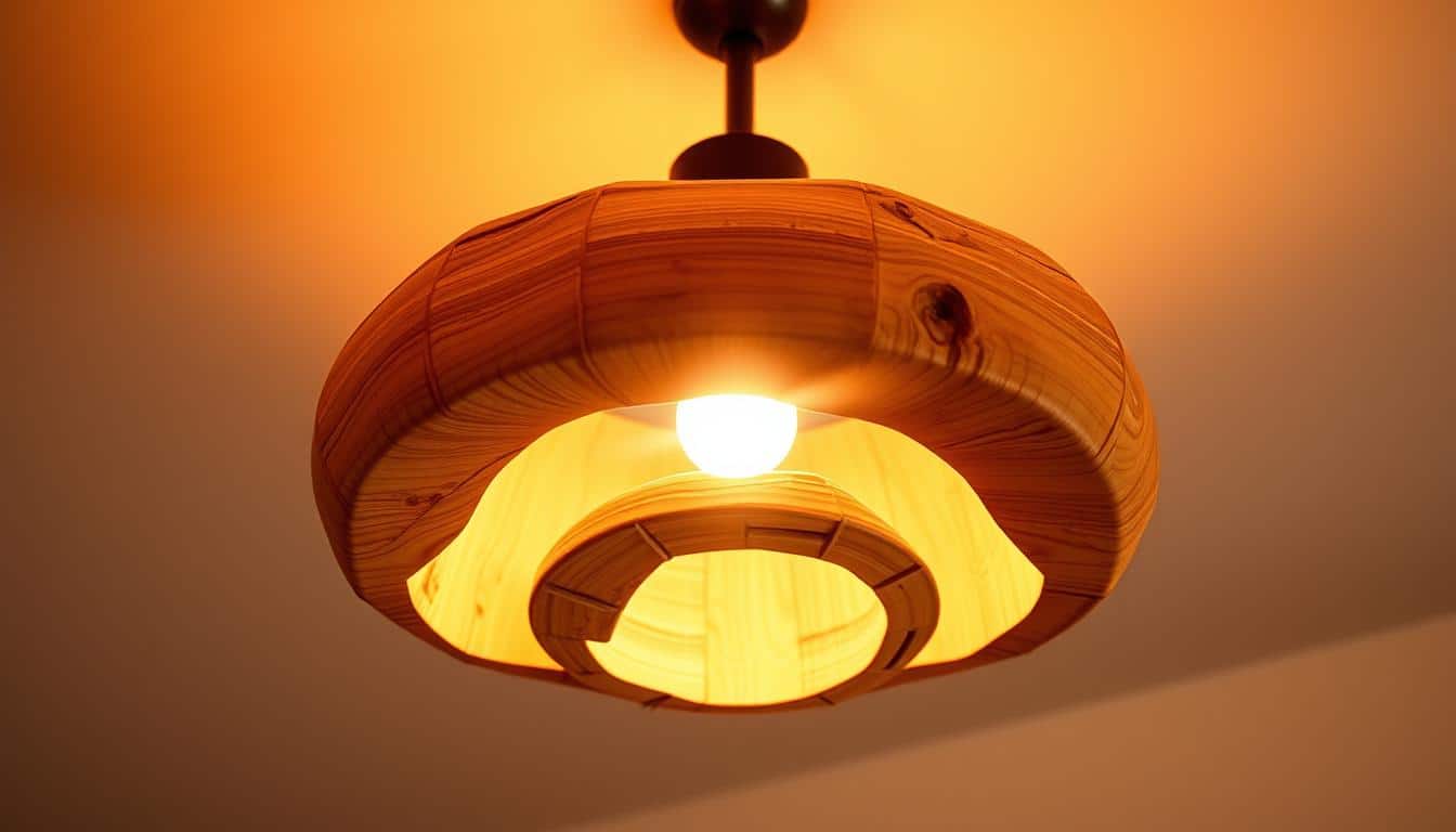 DIY-Deckenlampe aus Holz – stylisch und selbst gemacht