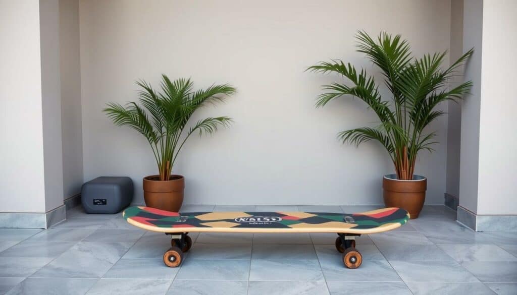 Eine Skateboard-Bank für den Eingangsbereich