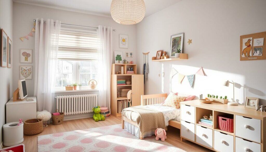 Generiere ein Bild von einem Kinderzimmer mit IKEA-Hacks Generiere ein Bild von einem Kinderzimmer mit IKEA-Hacks