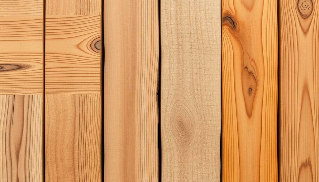 Image generation prompt: A high-quality image of different types of wood suitable for a raised bed. Image generation prompt: A high-quality image of different types of wood suitable for a raised bed.