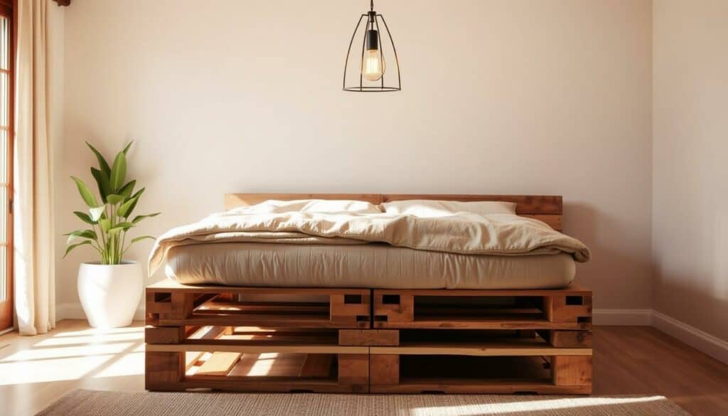 Palettenbett Bau