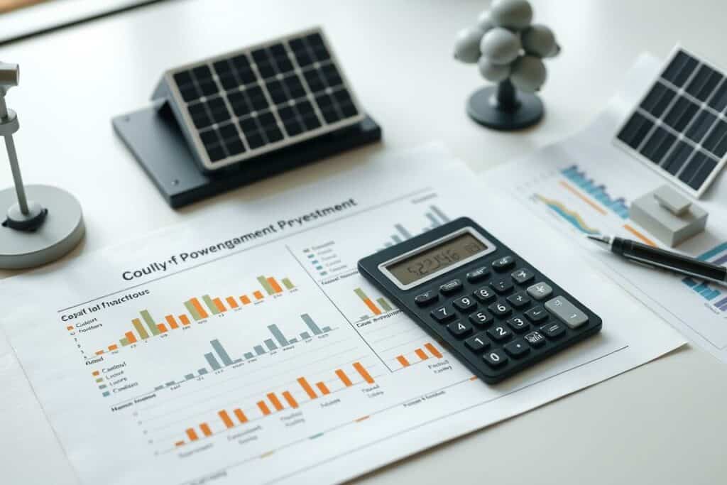 Finanzierungsplan für ein Photovoltaik Direktinvestment mit Grafiken zur Kapitalstruktur