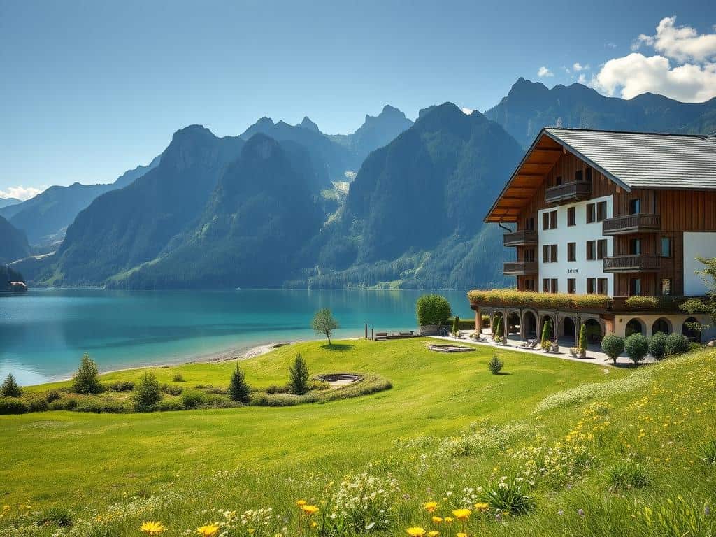 Flairhotel in der Nähe österreichischer Seen mit Alpenkulisse