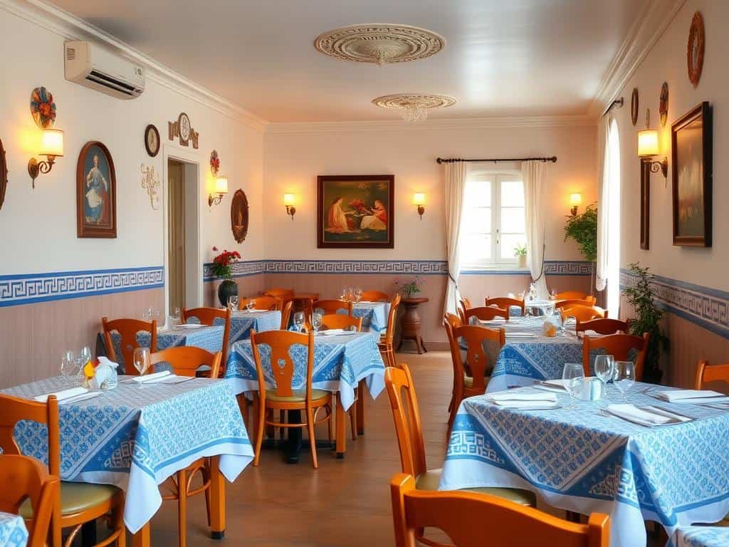 Gemütlicher Innenbereich des Restaurant Athen Legende mit traditioneller Einrichtung