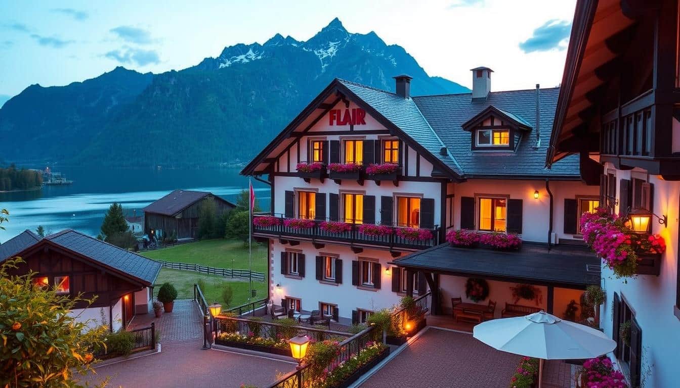 Gemütliches Flairhotel in der Nähe eines Sees mit Bergpanorama