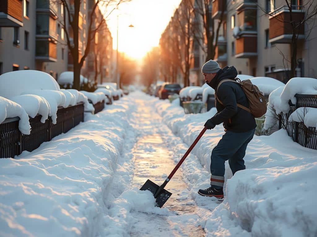 Hausmeister Frankfurt beim Winterdienst