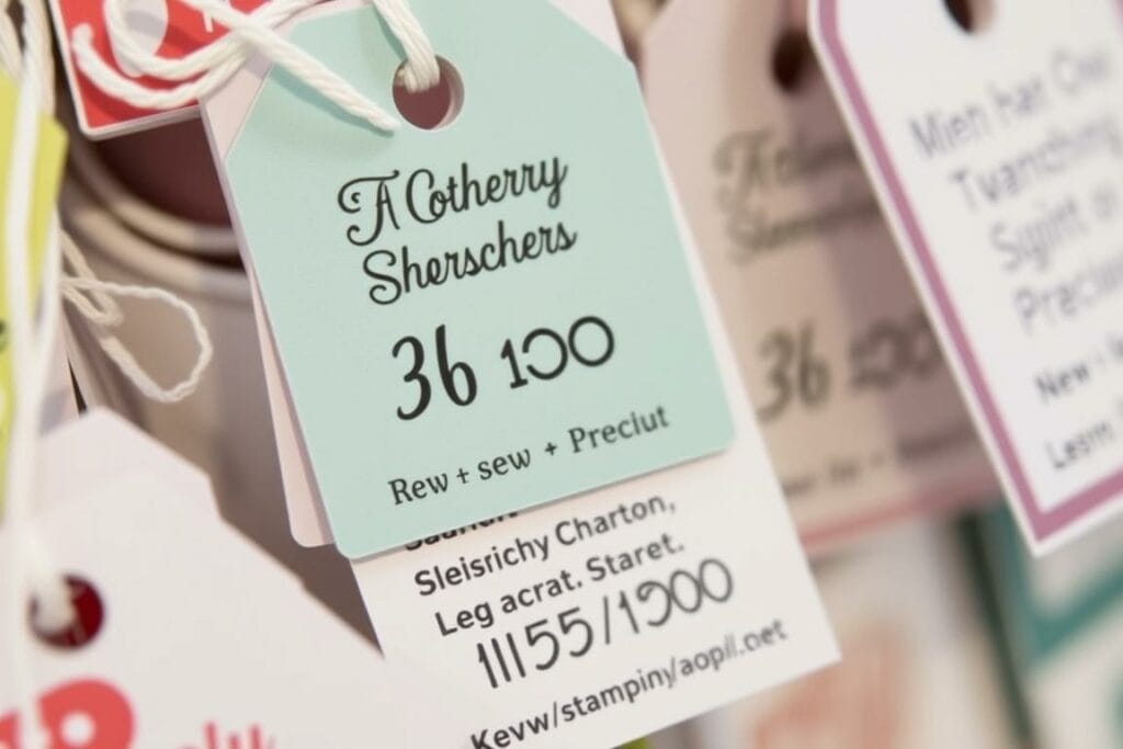 Preisschilder für Stampin Up Flohmarkt Produkte