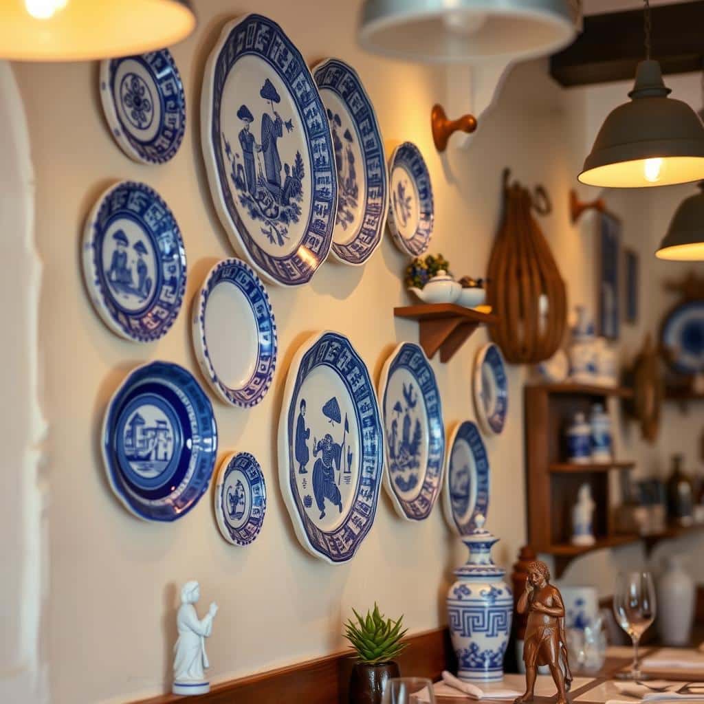 Traditionelle griechische Dekoration im Restaurant Athen Legende
