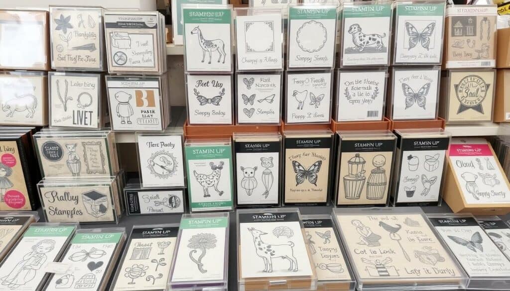 Verschiedene Stampin Up Stempelsets auf einem Flohmarkt