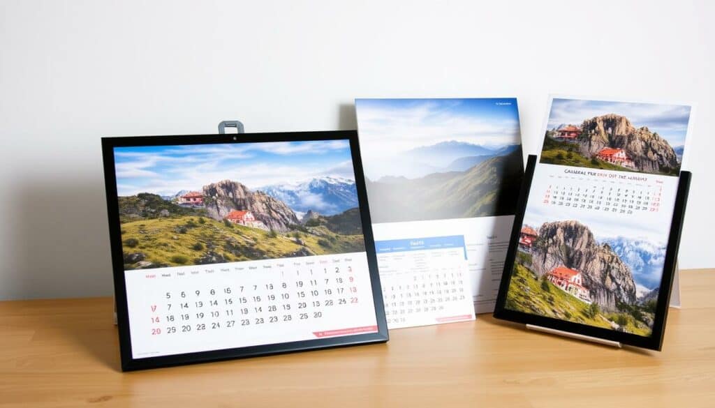 Ein Fotokalender in verschiedenen Formaten und Größen