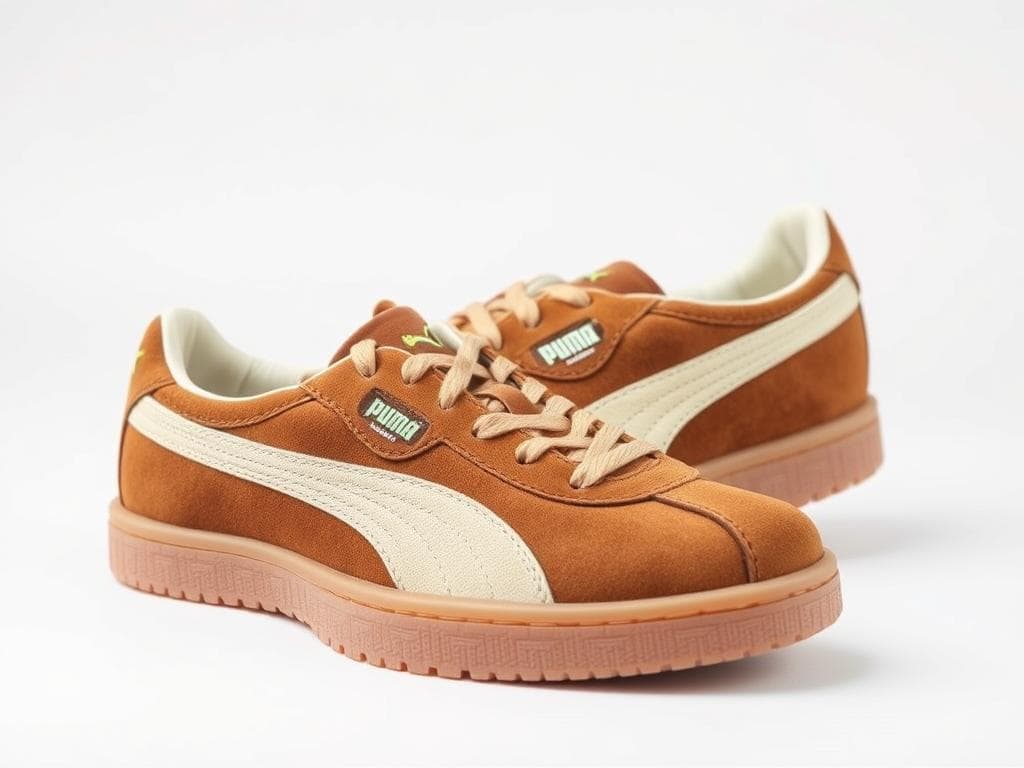 Puma Palermo Vintage Damenschuh in braun mit Retro-Design und Gum-Sohle