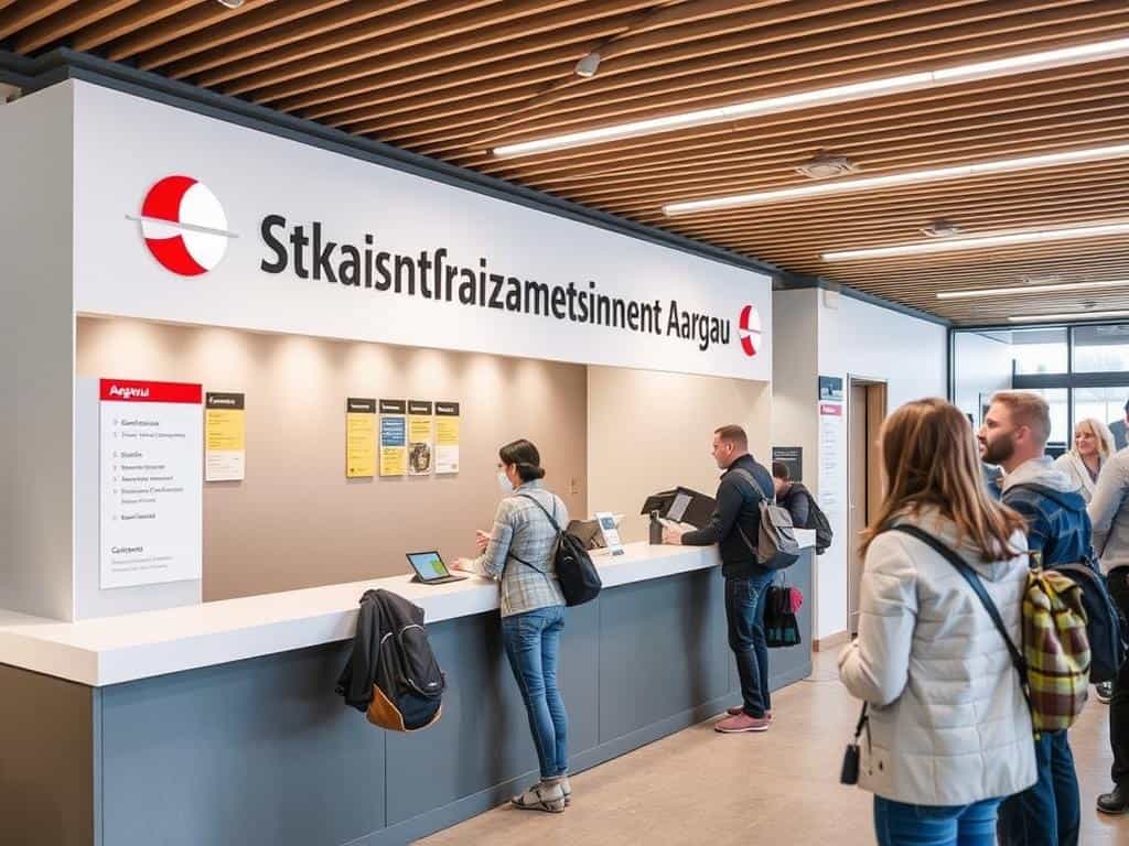 Schalterbereich im Strassenverkehrsamt Aargau