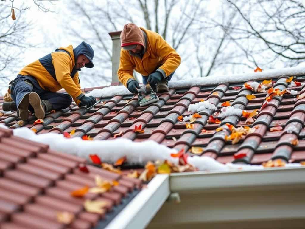 Wintervorbereitung eines Daches durch Wiener Dachdecker