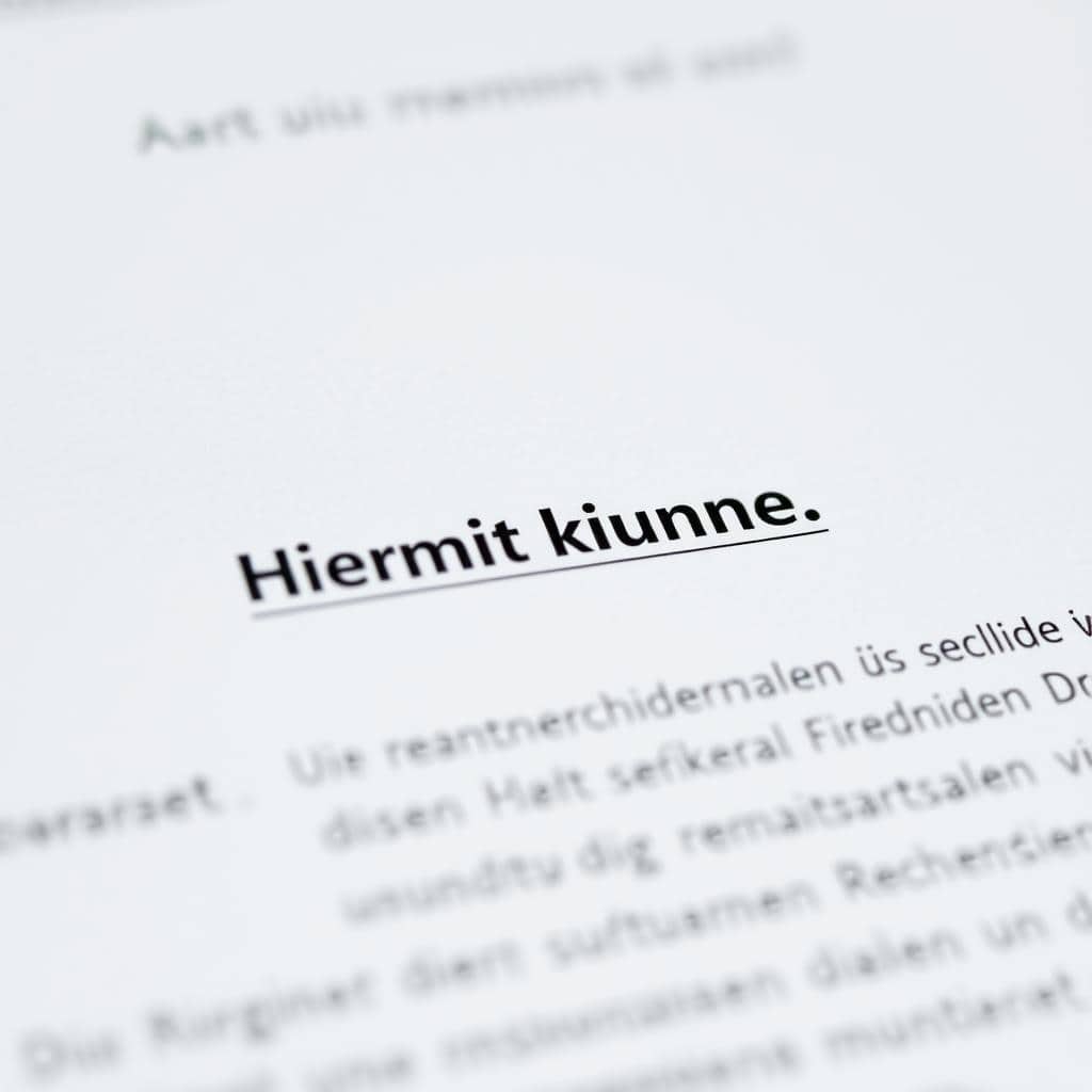 Eindeutige Kündigungsformulierung
