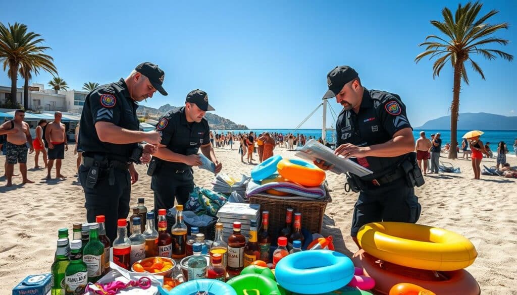 Polizei konfisziert illegale Strandgetränke