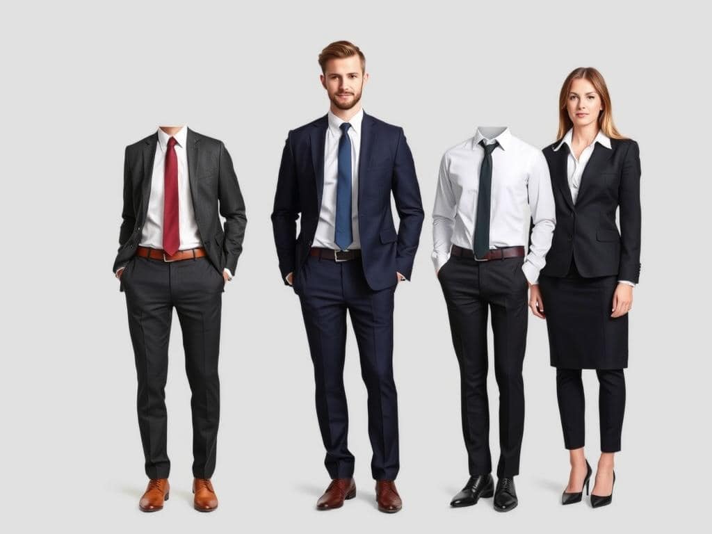 Professionelle Kleidung für Vorstellungsgespräch - Business-Outfit Mann und Frau