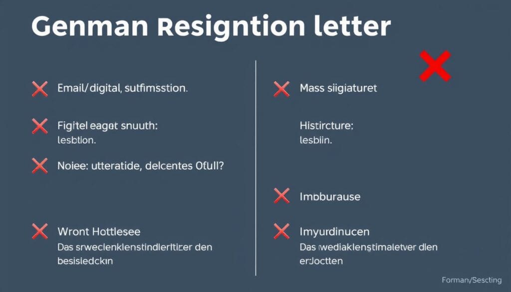 Typische Fehler beim Kündigungsschreiben
