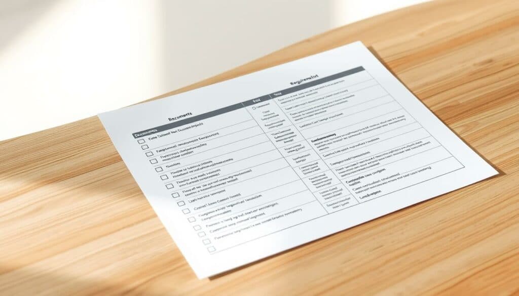 A neatly organized and visually appealing checklist of documents required for a business registration in Lörrach, Germany. The checklist is displayed on a wooden table with a clean, minimalist background. Soft, natural lighting illuminates the scene, creating a professional and informative atmosphere. The layout is clean and well-structured, with each document category clearly labeled and the required items listed in a concise manner. The overall presentation conveys a sense of efficiency and attention to detail, reflecting the comprehensive nature of the registration process. A neatly organized and visually appealing checklist of documents required for a business registration in Lörrach, Germany. The checklist is displayed on a wooden table with a clean, minimalist background. Soft, natural lighting illuminates the scene, creating a professional and informative atmosphere. The layout is clean and well-structured, with each document category clearly labeled and the required items listed in a concise manner. The overall presentation conveys a sense of efficiency and attention to detail, reflecting the comprehensive nature of the registration process.