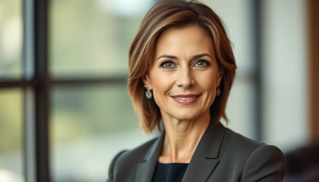 A professional headshot of Nicole Johag, a prominent German media personality and entrepreneur. Captured against a soft, blurred background that subtly hints at her career achievements and influence. Johag is depicted in warm, natural lighting, exuding an air of confidence and poise. Her expression is one of calm focus, conveying the depth of her experience and expertise. The composition emphasizes her face and upper body, drawing the viewer's attention to her engaging presence. This portrait aims to showcase Johag's impressive career trajectory and her status as a respected figure in her field.