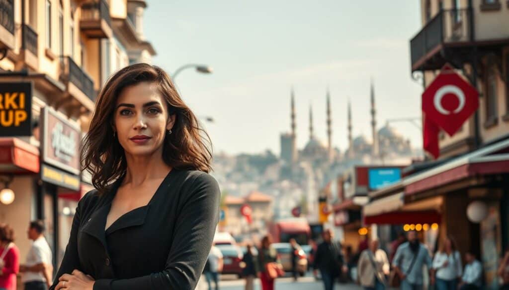 A vibrant and cinematic scene depicting the Turkish television series "Erkenci KuÅ" (Early Bird), starring acclaimed actress Demet Ćzdemir. In the foreground, Ćzdemir's character, Can Yaman, stands confidently, her expressive features and elegant posture commanding attention. The middle ground showcases the bustling energy of the series' setting, with lively street scenes and dynamic camera angles capturing the essence of the show. In the background, the iconic skyline of Istanbul serves as a majestic backdrop, infusing the image with a sense of cultural richness and the unique charm of Turkish storytelling. Warm, natural lighting illuminates the scene, creating a captivating and cinematic atmosphere that reflects Ćzdemir's talent and the enduring popularity of "Erkenci KuÅ" within the Turkish entertainment landscape. A vibrant and cinematic scene depicting the Turkish television series "Erkenci KuÅ" (Early Bird), starring acclaimed actress Demet Ćzdemir. In the foreground, Ćzdemir's character, Can Yaman, stands confidently, her expressive features and elegant posture commanding attention. The middle ground showcases the bustling energy of the series' setting, with lively street scenes and dynamic camera angles capturing the essence of the show. In the background, the iconic skyline of Istanbul serves as a majestic backdrop, infusing the image with a sense of cultural richness and the unique charm of Turkish storytelling. Warm, natural lighting illuminates the scene, creating a captivating and cinematic atmosphere that reflects Ćzdemir's talent and the enduring popularity of "Erkenci KuÅ" within the Turkish entertainment landscape.