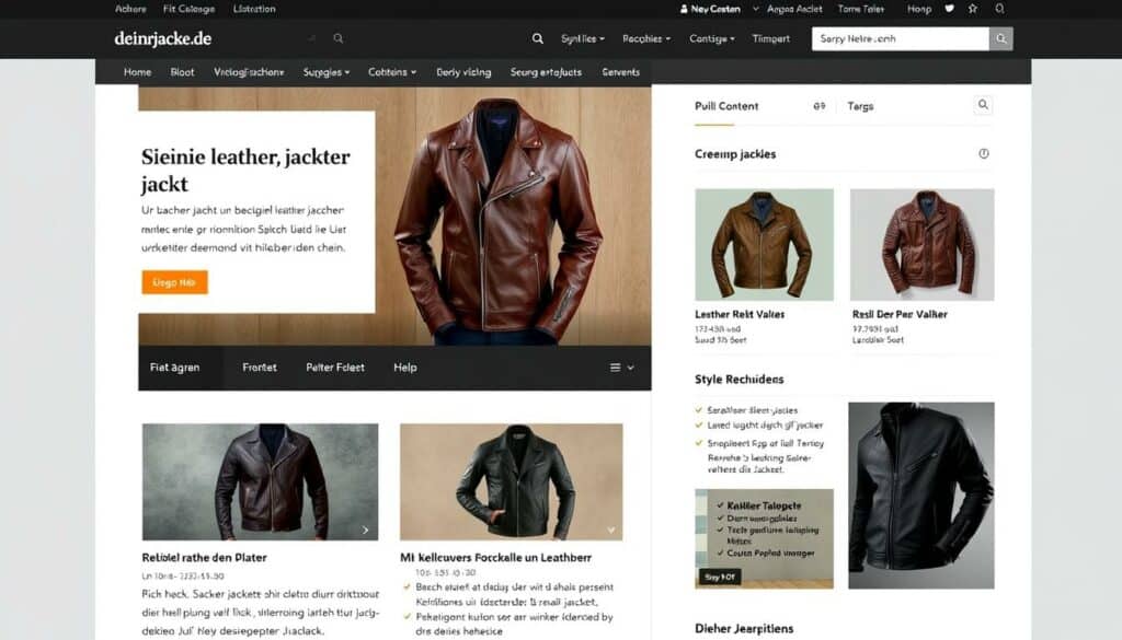 Produktfokussiertes Content Marketing auf deine-lederjacke.de