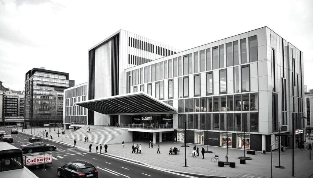 Handwerk Design Messehallen, a visually striking architectural masterpiece, stands tall against a backdrop of a bustling cityscape. The building's sleek, modern lines and strategically placed windows create a sense of elegance and sophistication. The scene is rendered in a striking black-and-white palette, with subtle pops of color highlighting key architectural details, such as the entrance canopy or the intricate facade patterns. The lighting is soft and diffused, casting gentle shadows that add depth and dimension to the image. The perspective is slightly elevated, allowing the viewer to take in the full grandeur of the structure and its surrounding environment. This image perfectly captures the essence of the Internationale Handwerksmesse 2026, showcasing the sophisticated and innovative nature of the event. Handwerk Design Messehallen, a visually striking architectural masterpiece, stands tall against a backdrop of a bustling cityscape. The building's sleek, modern lines and strategically placed windows create a sense of elegance and sophistication. The scene is rendered in a striking black-and-white palette, with subtle pops of color highlighting key architectural details, such as the entrance canopy or the intricate facade patterns. The lighting is soft and diffused, casting gentle shadows that add depth and dimension to the image. The perspective is slightly elevated, allowing the viewer to take in the full grandeur of the structure and its surrounding environment. This image perfectly captures the essence of the Internationale Handwerksmesse 2026, showcasing the sophisticated and innovative nature of the event.