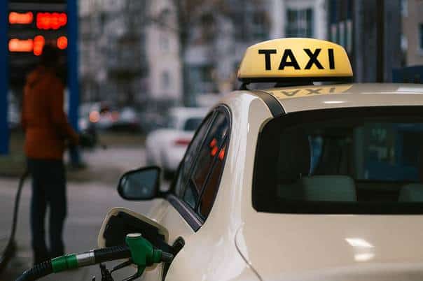 Taxi-Gewerbe Wendepunkt Steht Taxi-Gewerbe Wendepunkt Steht