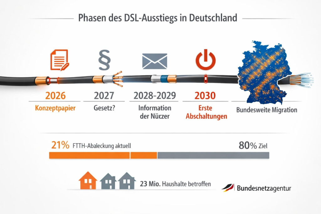 Der Drei-Phasen-Plan: So lรคuft die DSL-Abschaltung ab