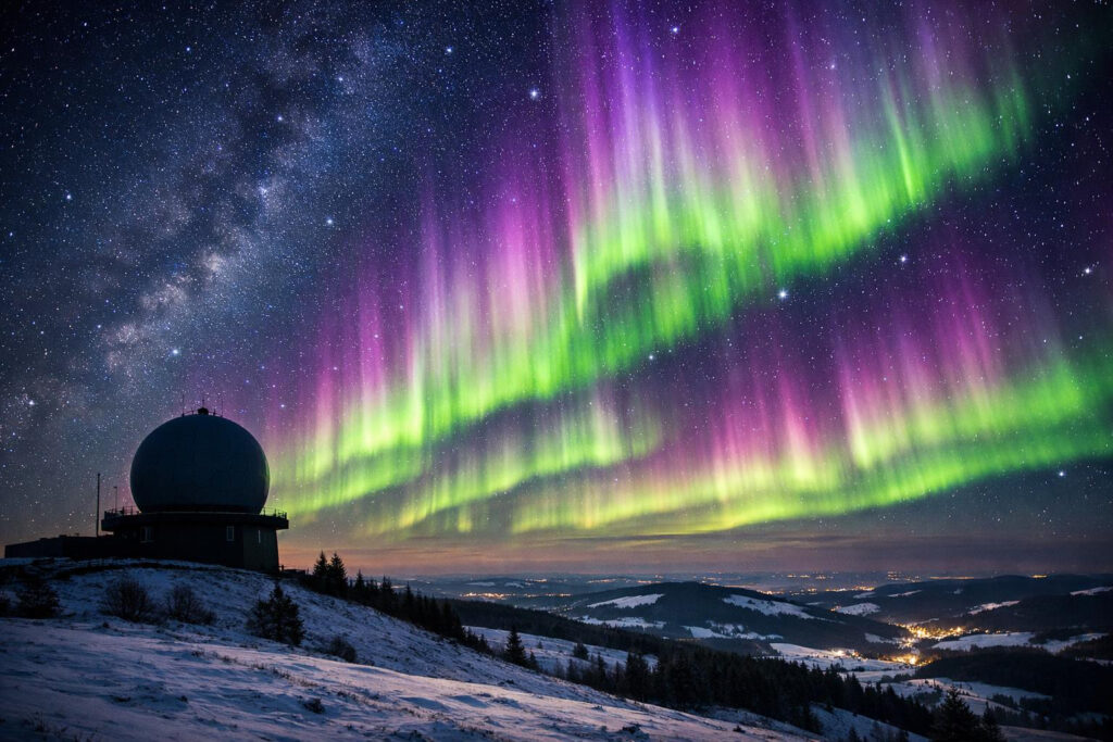 Wann ist die beste Zeit für Polarlichter in Bayern?
