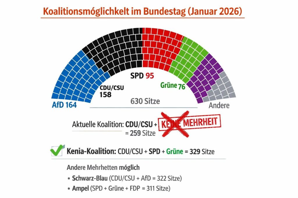 Schwarz-Rot ohne parlamentarische Mehrheit