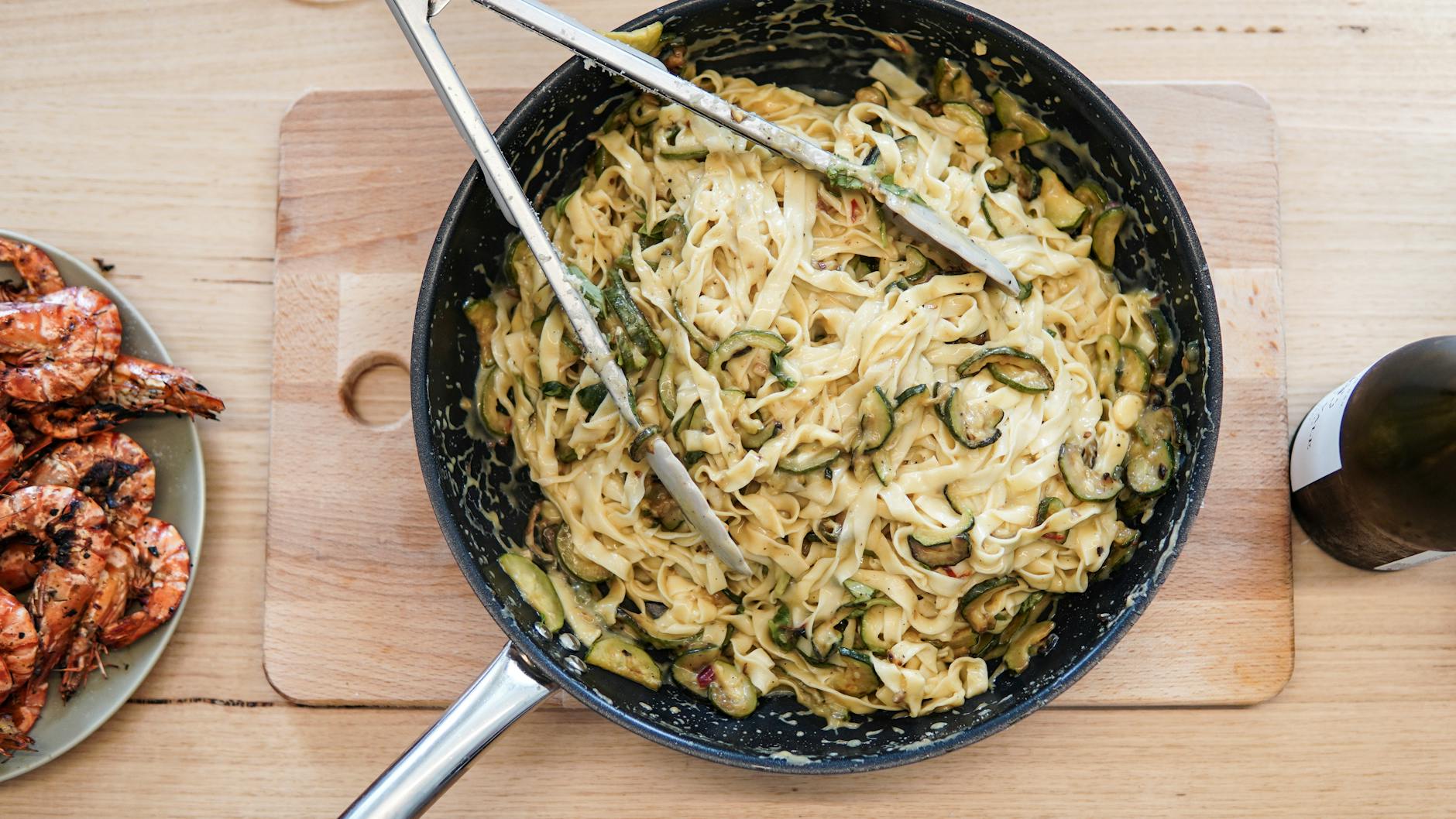 Illustration zu Shrimps Pasta Rezept