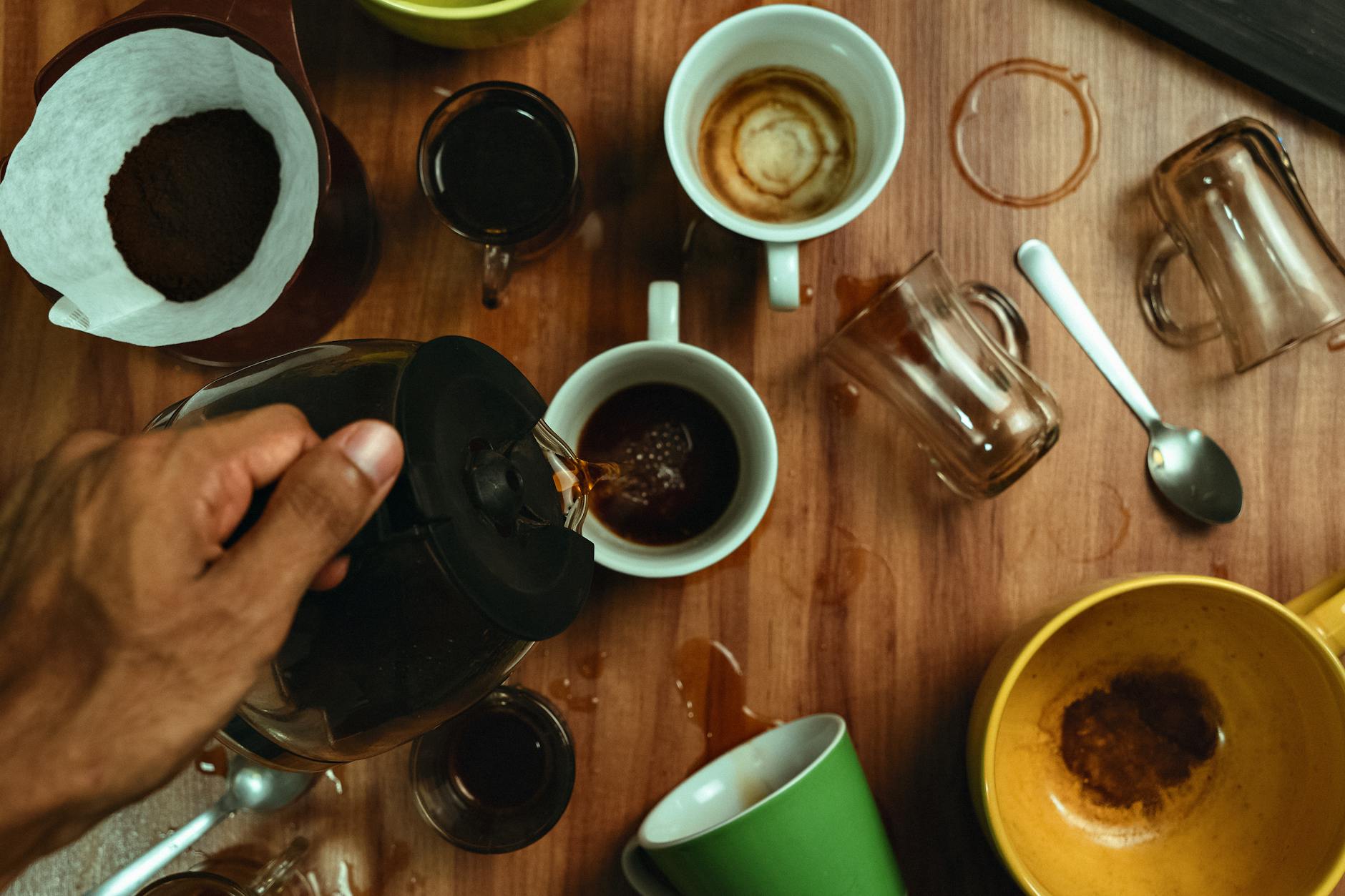 Detailansicht: Kaffeeflecken Entfernen