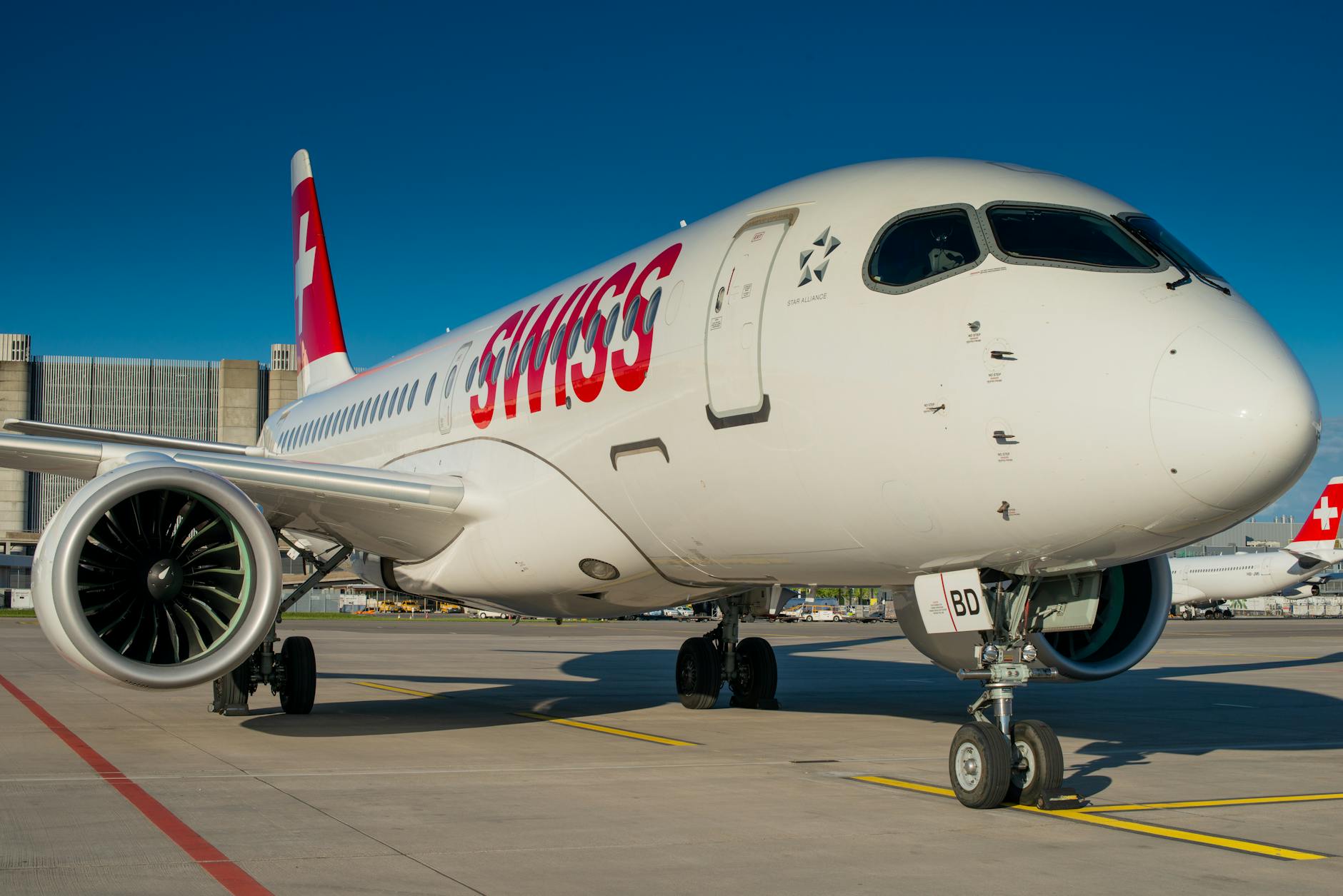 Swiss Flugzeug Illustration zu Swiss Flugzeug