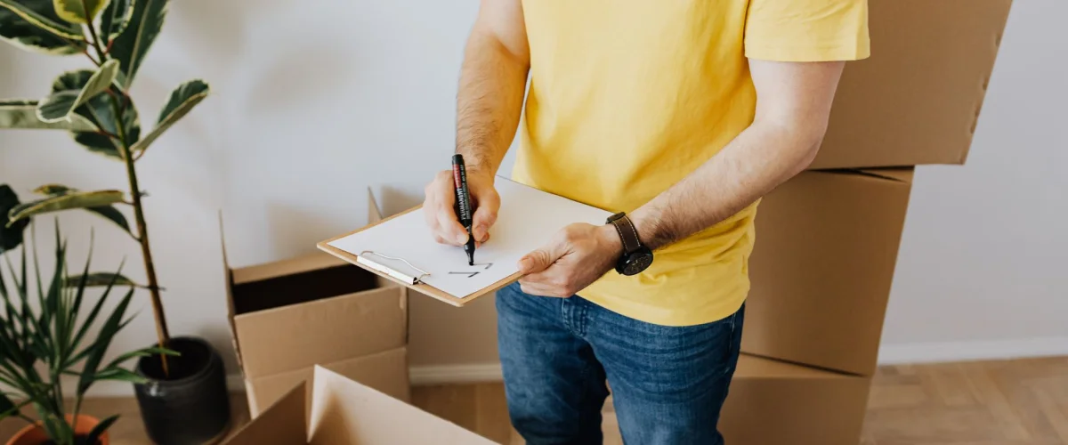Schlüsseldienst Checkliste: Eine Hand hält eine Lupe über eine Checkliste, um einen seriösen Dienstleister für Türöffnungen zu finden.